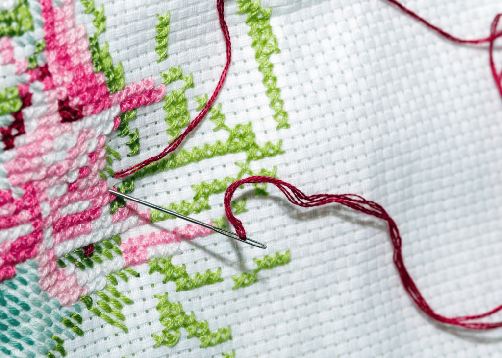 do a task that you find fun....like taking time to cross stitch
