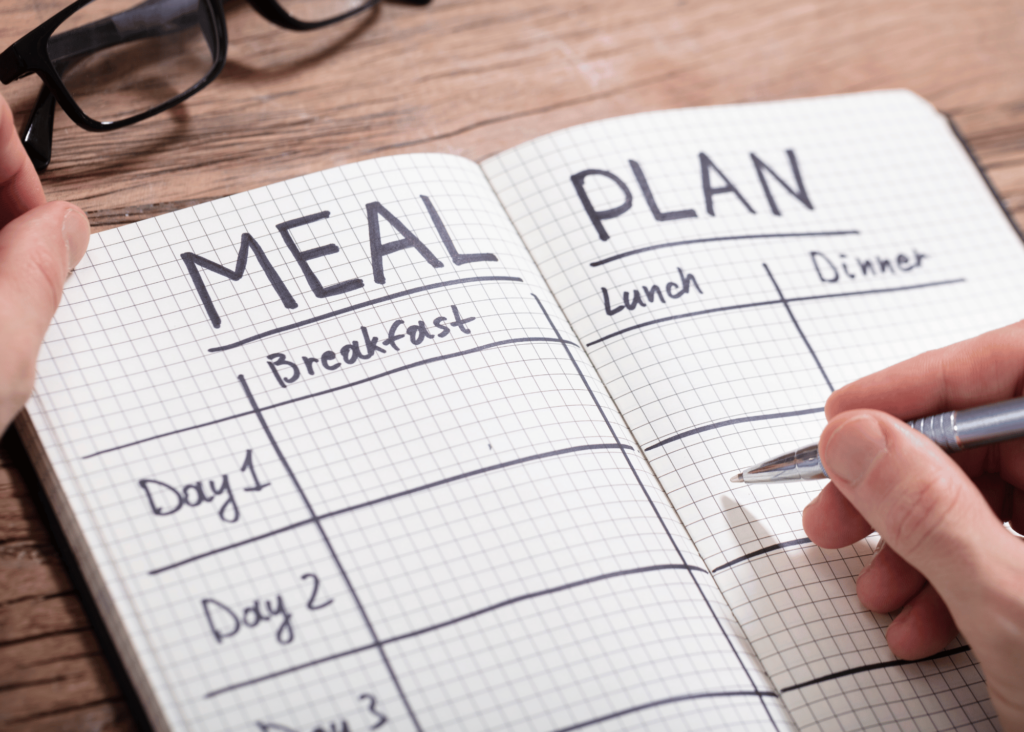 a template for a simple meal plan