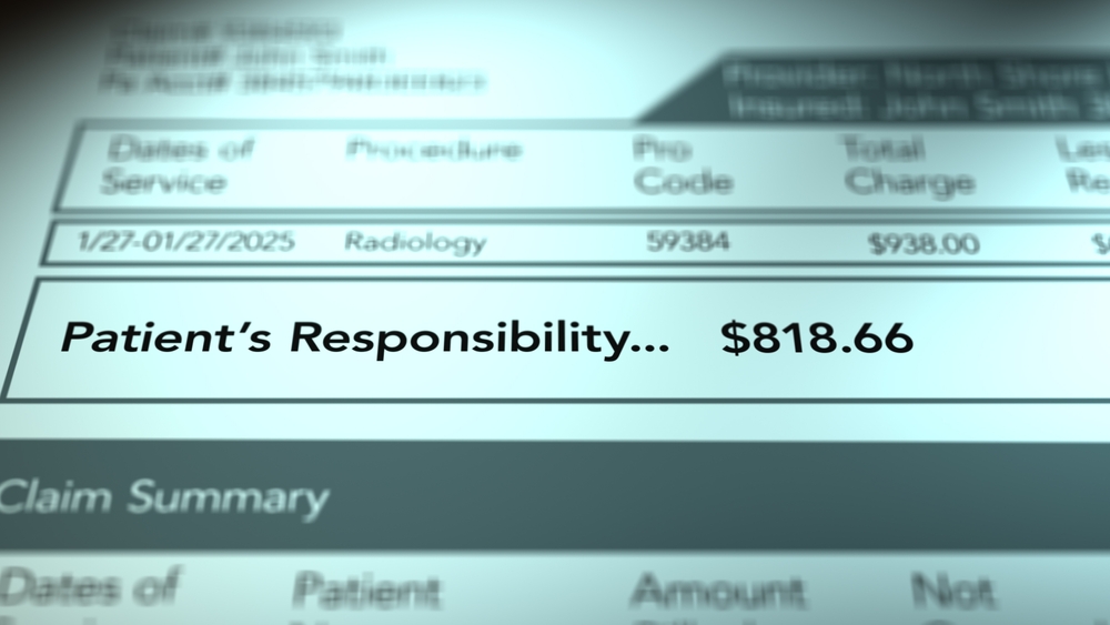 a medical statement showing the patient responsibility