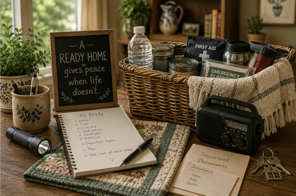 emergency supplies that every "Ready Home" needs to have on hand.