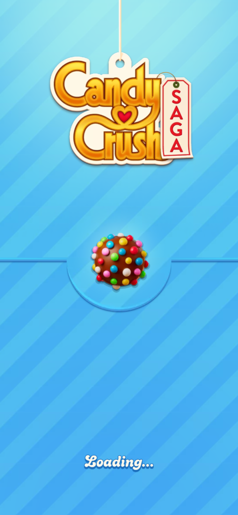 The game Candy Crush is loading on my phone